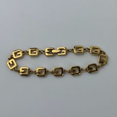 極美品 ジバンシー ブレスレット Gロゴ 刻印 ゴールド ヴィンテージ 金 
