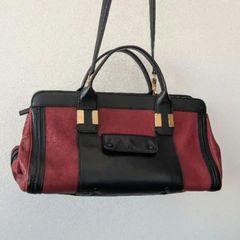 Chloe クロエ Alice アリス 2wayバッグ 赤×黒 バイカラー A4可 レザー