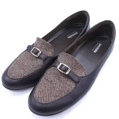 ペダラ ローファー スリッポン アシックス シューズ ブランド 靴 日本製 レディース 23サイズ こげ茶 pedara 【中古】