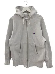 チャンピオン CHAMPION 90s 刺繍タグ リバースウィーブ フルジップ パーカー USA製 グレー M ヴィンテージ スウェット