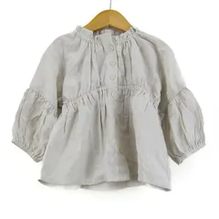 アプレ レ クール ブラウス シャツ 長袖 未使用 ブランド トップス キッズ 女の子用 90サイズ グレー apres les cours