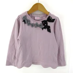 メゾピアノ カットソー シャツ 長袖 コットン ブランド トップス キッズ 女の子用 110サイズ 薄むらさき Mezzo Piano 【中古】