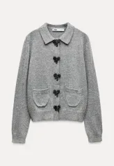 タグ付き) ザラ リボン カーディガン