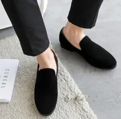 ４色◆ シューズ モカシン ローファー ヴェルベット 無地 韓国