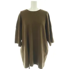 ミラオーウェン Mila Owen ニット セーター ONE 茶色 ラウンドネック 七分袖 オーバーサイズ /NS