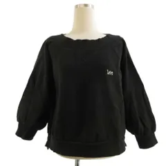 リー LEE Discort別注 スウェット トレーナー 長袖 裏起毛 ロゴ刺繍 コットン 黒 ブラック M