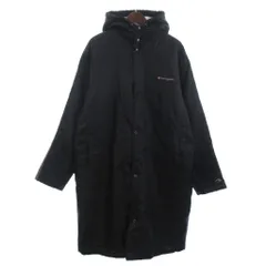 チャンピオン CHAMPION ベンチコート 裏ボア ロゴ プリント 黒 ブラック 2L 大きいサイズ ■ECT