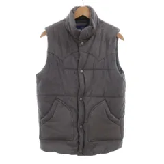 アイテムズ アーバンリサーチ ITEMS URBANRESEARCH 中綿ベスト ジャケット スタンドカラー エコスエード 40 グレー /JS ■FF