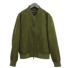 バナナリパブリック BANANA REPUBLIC 2025 VEGAN SUEDE BOMBER JACKET フェイクスウェード ボンバー ジャケット ブルゾン 美品 S オリーブ