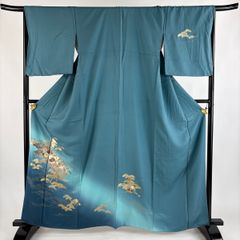 単衣 付下げ 建造物 花草模様 しつけ糸 KK-2354 - メルカリ