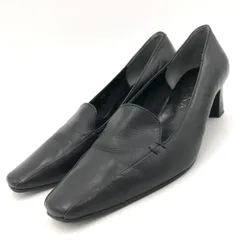 DIANA ダイアナ パンプス ローファー スクエアトゥ レザー 黒 24cm 日本製