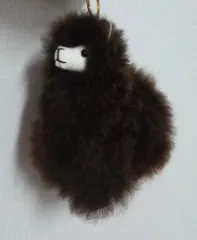 茶色 アルパカ ぬいぐるみ キーホルダー