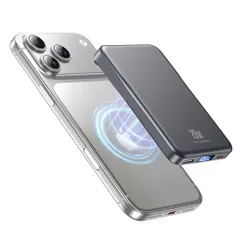 【迅速に発送】MagSafe対応・モバイル バッテリー 10000mAh大容量 PD20W急速充電 3台同時充電可能 バッテリー マグセーフ Type-C入出力ポート マグネット式充電器 LED残量表示 軽量 小型 コンパクト PSE認証済み 8841e995