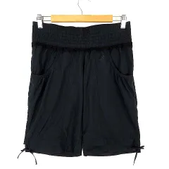 アディダス adidas ショートパンツ ハーフパンツ クライマライト ロゴ メッシュ フリル リボン 速乾 吸汗 ストレッチ S 黒 ブラック スポーツウエア