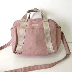 アネロ anello バッグ ショルダーバッグ 2way 多ポケット 杢 ピンクベージュ かばん 鞄 カバン