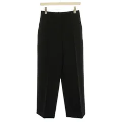 ザラ ZARA パンツ スラックス S 黒 ブラック 無地 タック入り 2020/521/800 /YM