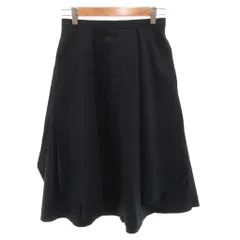 エポカ EPOCA フレアスカート ひざ丈 38 紺 ネイビー M5S67-656-28 /FF ■GY43