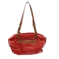 ミラショーン mila schon ボストンバッグ トートバッグ 総柄 PVC 赤 茶 /YM