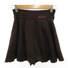 メゾピアノ mezzo piano ショートパンツ レース リボン イージー 女の子 140 茶 ブラウン /GV ■GY14