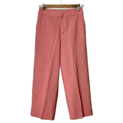 ルシェルブルー LE CIEL BLEU センタープレス ワイド パンツ スラックス 無地 32 ピンク 19S68105 ■GY43 レディース