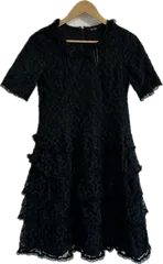  【美品】PINK HOUSEピンクハウス　ロングワンピース　レース　ブラック　レディース　Mサイズ【Z1758】