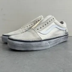 定価9,350円●未使用品●VANS ●OLD SKOOL STRESSED WHITE オールドスクール ストレスト ホワイト グレー スリッポン スニーカー●ヴァンズ●26㎝