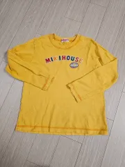 ミッキーハウス 黄色 長袖 Tシャツ 130