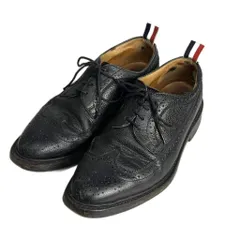 トムブラウン THOM BROWNE ウイングチップ ドレスシューズ ビジネスシューズ 革靴 US7 25.0cm 黒 ブラック