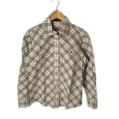 バーバリー BURBERRY 長袖シャツ 刺繍 ノバチェック 40 ベージュ FEA29-021