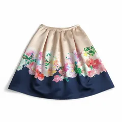 チェスティ Chesty スカート裏地付き フレア 花柄 ピンク ネイビー 0サイズ 983441