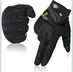 ★BORLENI バイクグローブ Lサイズ 夏 メッシュ 通気性 プロテクター タッチパネル対応 オートバイグローブ レーシング オフロード 手袋 滑り止め 耐衝撃 男女兼用