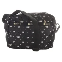 レスポートサック LesportSAC 総柄 ショルダーバッグ ブラック ロゴ 黒