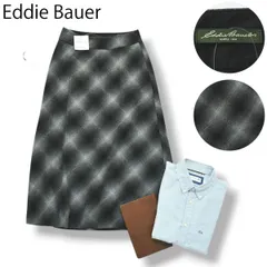 【 新品 未使用 】エディーバウアー ミモレ丈 スカート オンブレチェック柄 ♪