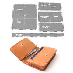 レザークラフト 型紙 アクリル 財布 小銭入れ カード入れ 名刺ケース ハンドメイド 手作り