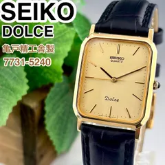 [亀戸精工舎製] SEIKO DOLCE SGP30 金メッキ クォーツ腕時計 7731-5240 新品電池