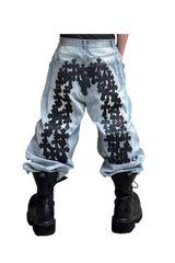 RYE CHASIN CROSS PATCH ART BAGGY DENIM - メルカリ