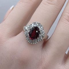 天然ルビー 1.69ct ダイヤ 0.532ct Pt900 リング - メルカリ