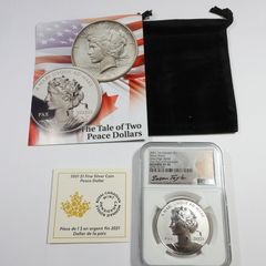 2021 NGC PF70 リバースプルーフ FDOP - カナダ 1オンス シルバー ピースドルコイン