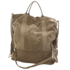 クリスチャンヴィラ CHRISTIAN VILLA ハンドバッグ ショルダーバッグ 2way フリンジ スエード ベージュ /AN5