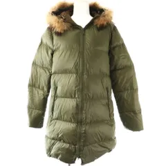 ノンブルアンペール NOMBRE IMPAIR ダウンコート F カーキ ロング フード付き ラクーンファー /NS