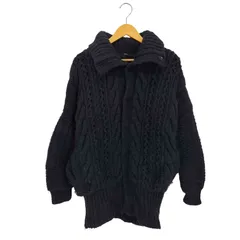 エディション Edition アルパカ混 ハイネック ローゲージスナップ ニット ジャケット レディース  38