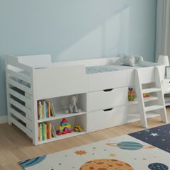 高さ110cm】ロフトベッド パイプベッド シングル システムベッド ロー