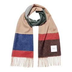 [matti totti] Modern × Beige カシミヤ マフラー カシミア マフラー 大判 厚手 レディース チェック柄 チェック ストール 100 女性 ロング リバーシブル カシミヤマフラー カシミアマフラー ギフト プレゼント B0011 1