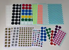 ダイアリーデコ 図形ラベル ステッカー 分割販売 セット (ONE,楕円, 蛍光, 矢印, 星 など)