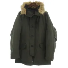 ナノユニバース nano universe 西川ダウン アークティックダウン ダウンジャケット ラクーンファー ミリタリー 668-9214012 S カーキ