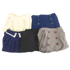 アクシーズファム axes femme ボトムス5点セット まとめ スカート パンツ フレア テーパード M 青 ブルー アイボリー /JS ■FF