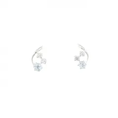 4゜C アクアマリン ピアス