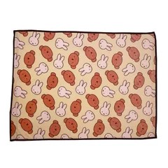 即納：丸眞 ハーフ毛布 ミッフィー ふたりでぬくぬく ブランケット ポリエステルマイヤー かわいい ふわふわ おしゃれ 防寒グッズ 1