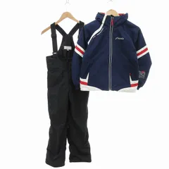 フェニックス PHENIX スキーウエア ジャケット ブルゾン オーバーオール 中綿 キッズ 140 紺 ネイビー 黒 ブラック /UO