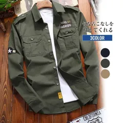 シャツ メンズ 長袖 ミリタリーシャツ アメカジ 重ね着 トップス カジュアルシャツ ボタンシャツ 春 夏 オールシーズン コーデ おしゃれ【0807①】